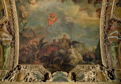 I prosperi poteri vicini della Francia, dipinto sul soffitto della Galerie des Glaces da Charles Le Brun